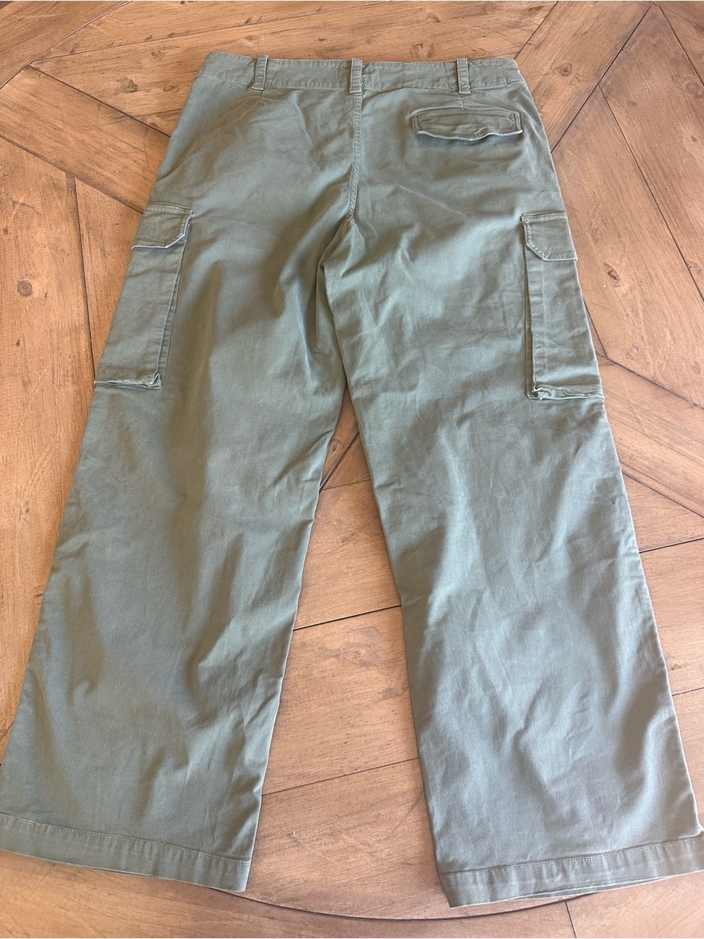 Nili Lotan Cargo Pants Olive/Army Green Utility Pockets Relaxed Fit Womens 10 - Picture 9 of 11